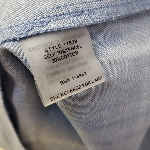 💋Sugar+Lips Kaia Off The Shoulder Chambray Top - Picture 3 of 6